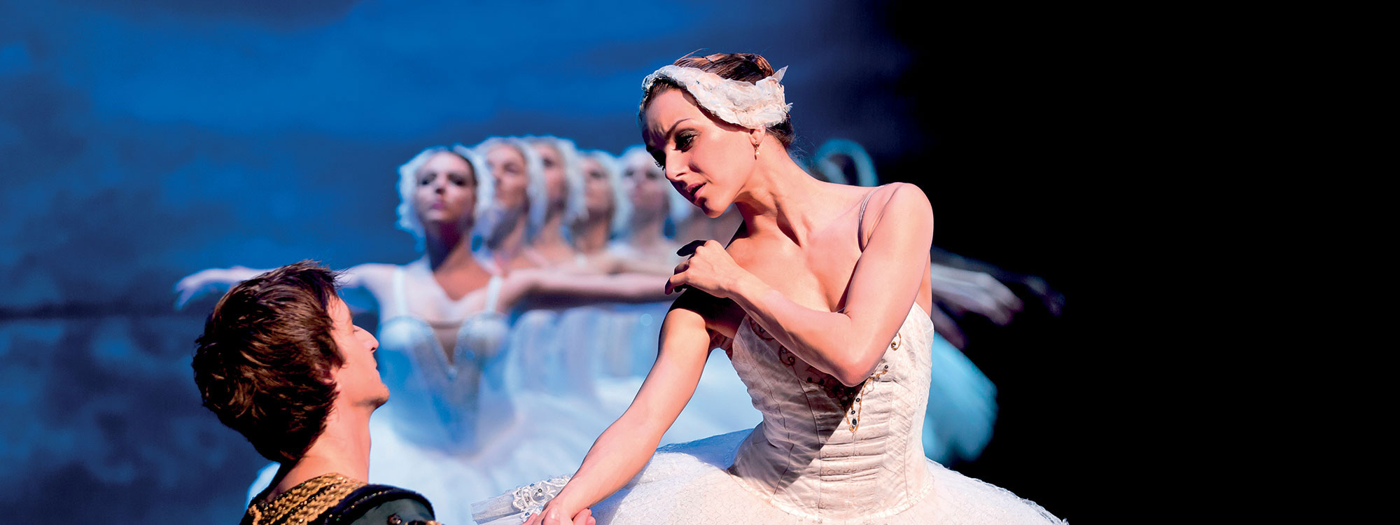 Ballet performance Swan Lake, theatre Broadway.